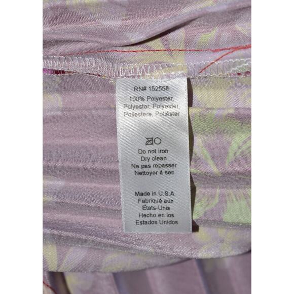 A5 Auth DELFI COLLECTIVE Floral Print Pleated Flare Midi Skirt Size S - Picture 5 of 5